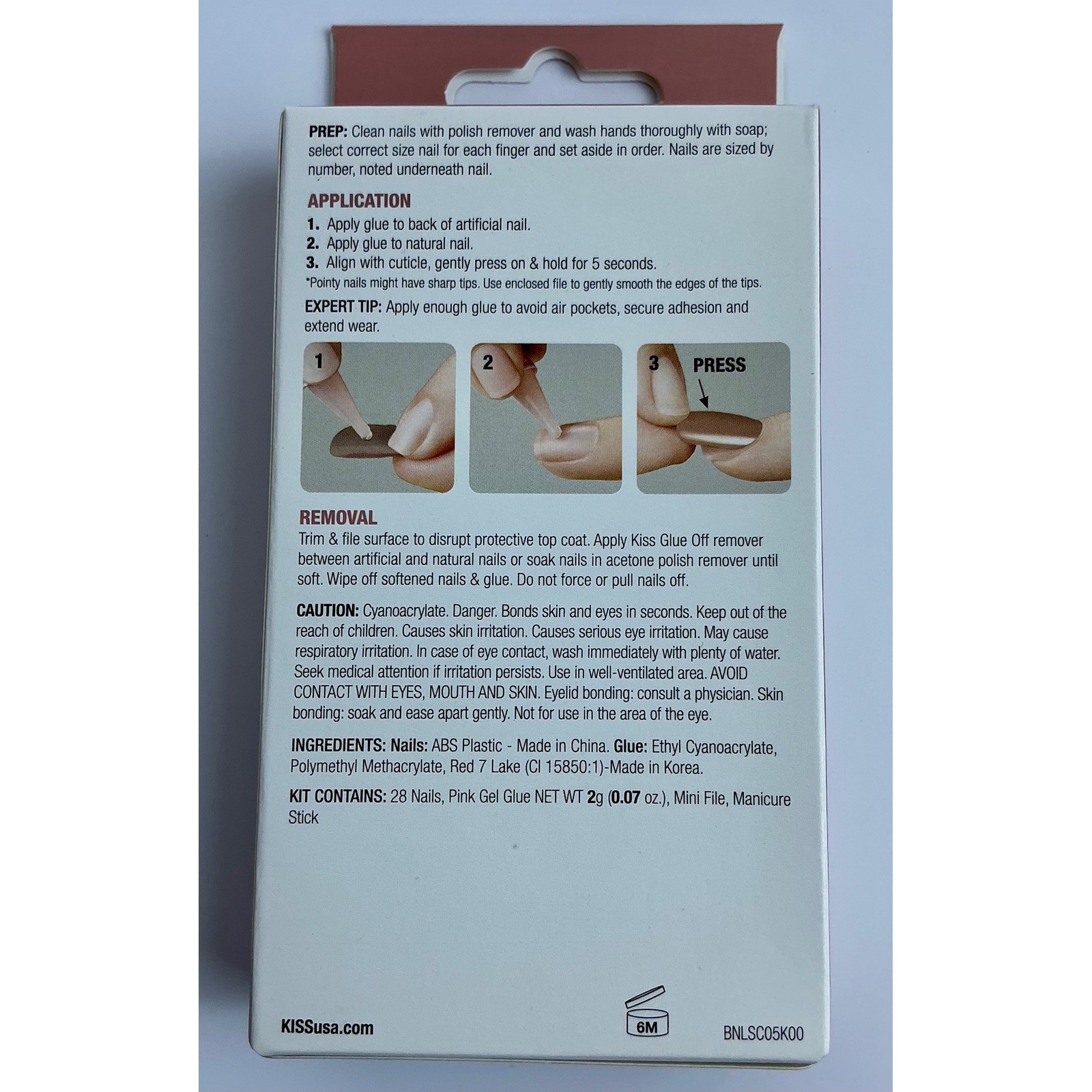 KISS Bare But Better TruNude Long Sculpted Gel Nail Kit, 28 Nails
