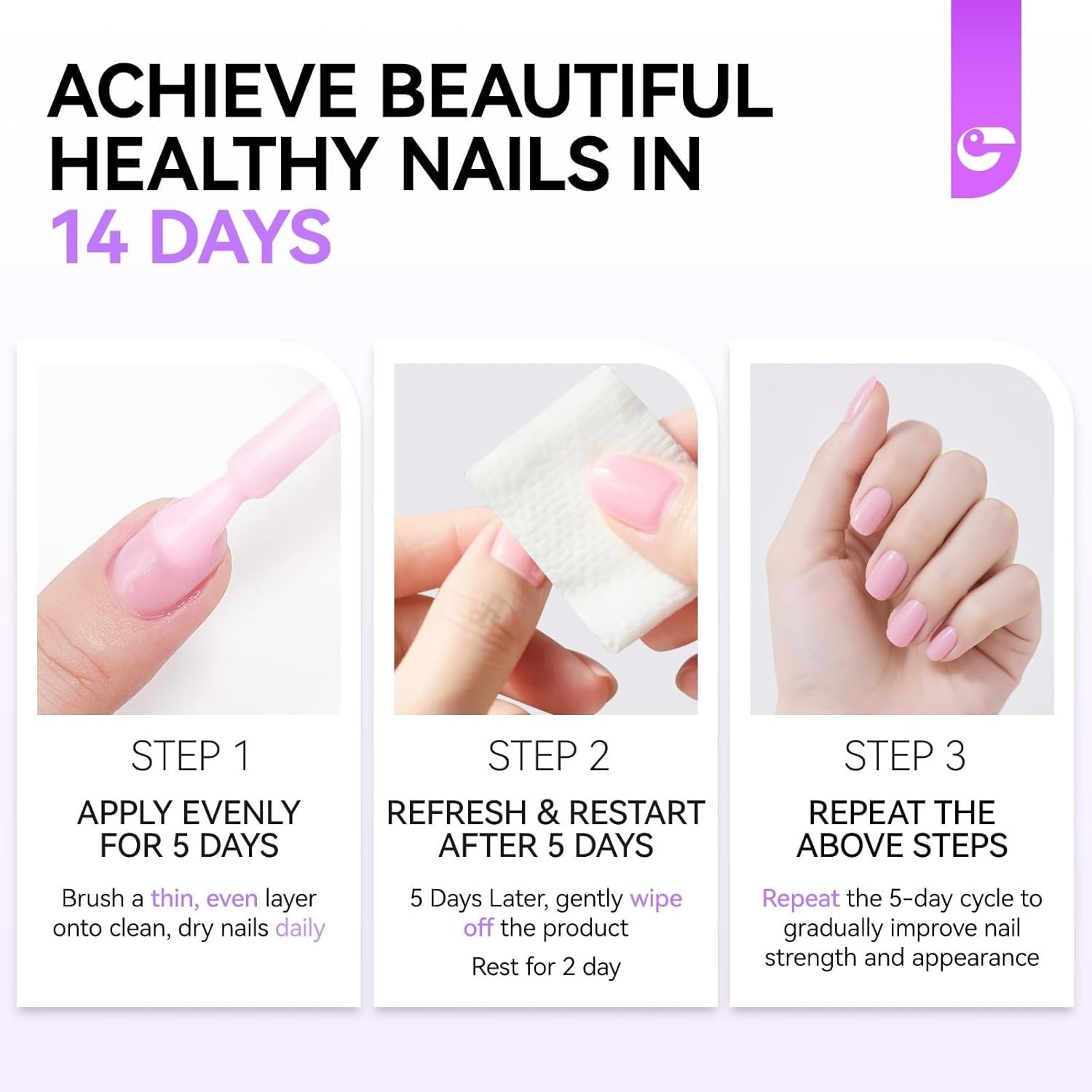 Transform Damaged Nails with 8-in-1 Protein Ridge Filler Gel – Pink, 0.05 Fl Oz