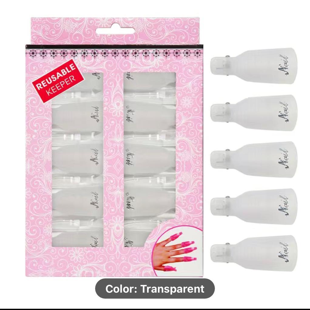 5Pcs/10Pcs UV Gel Polish Remover Wraps Silicone Soak Off Cap Clip Nail Art Tools