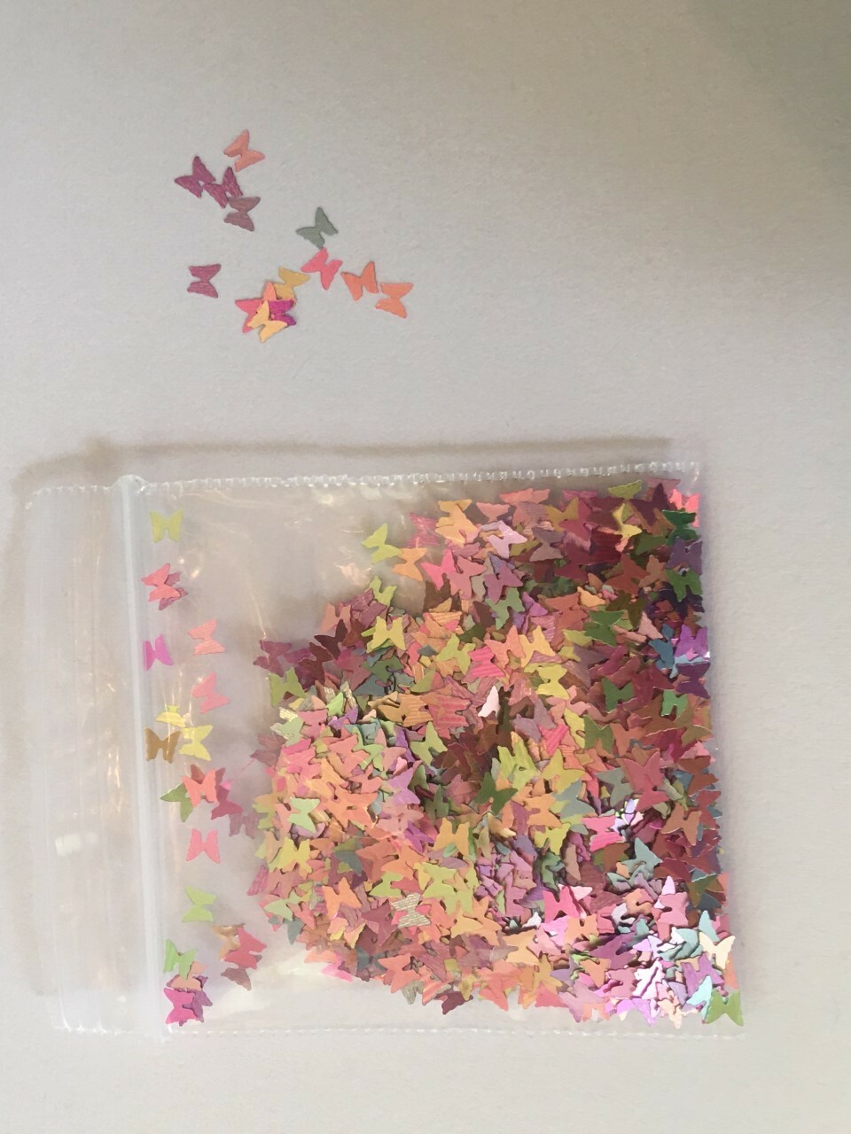 Metallic Pastel Pearlescent BUTTERFLY 4mm Glitter Nail Art Solvent Resist(1Tbsp)