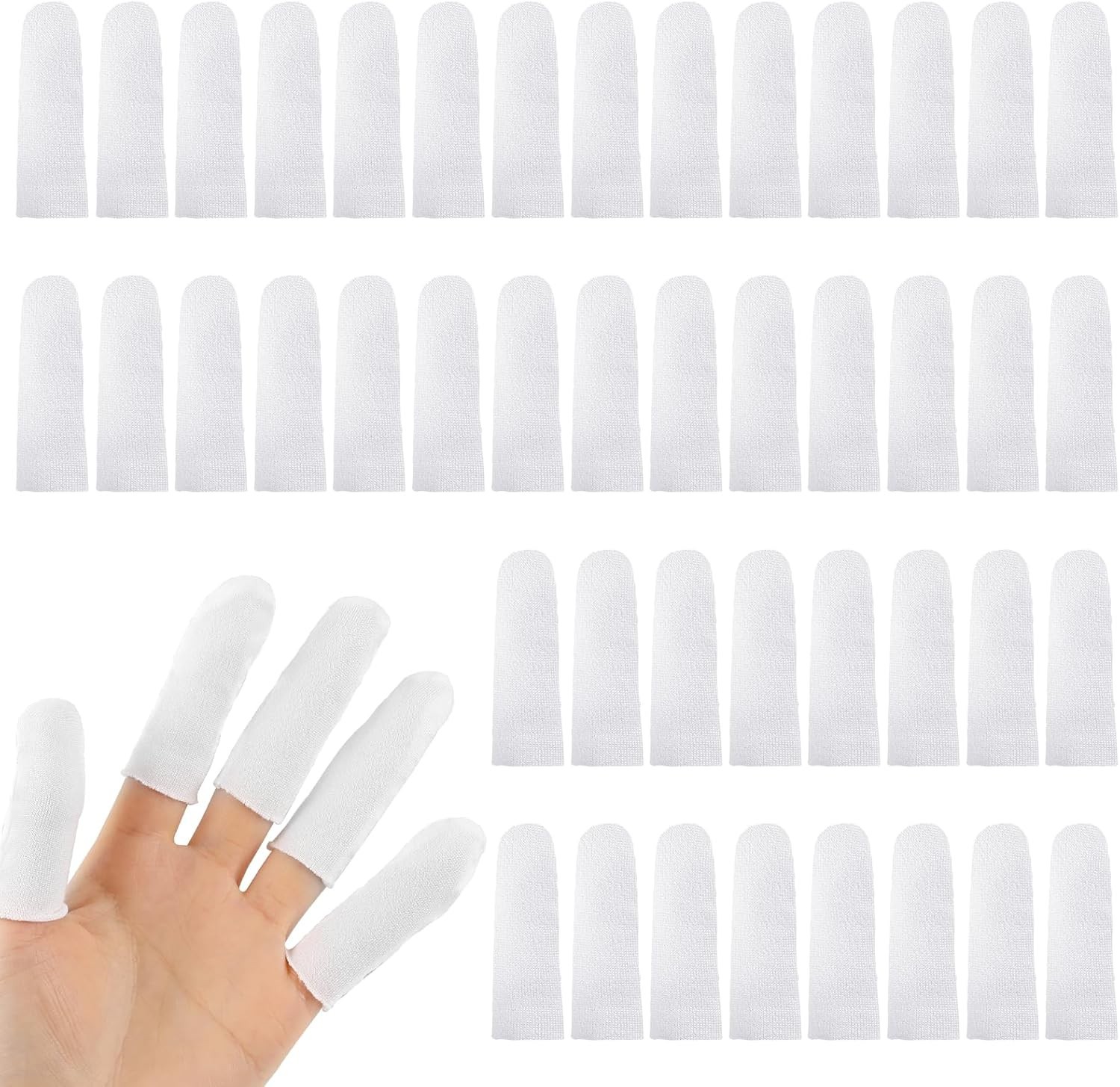 100 Pieces Cotton Finger Cots,Cloth Finger Cots Finger Toe Sleeves Fingertips