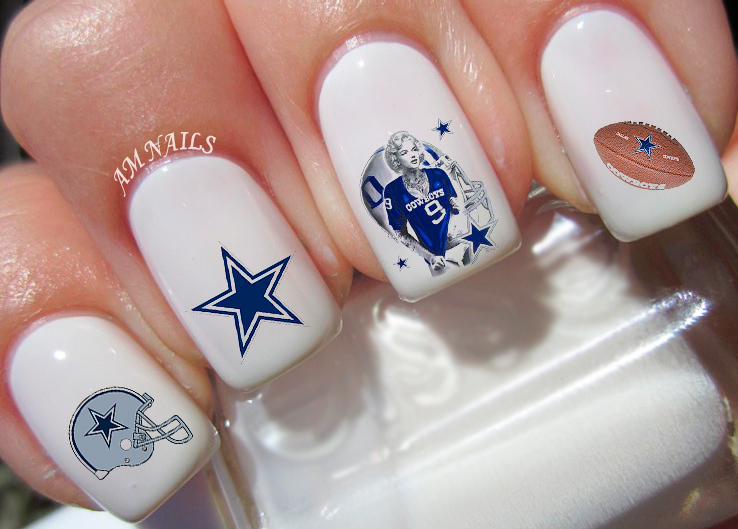 Dallas Cowboys Nail Art Stickers Transfers Decals Set of 38 – A1313