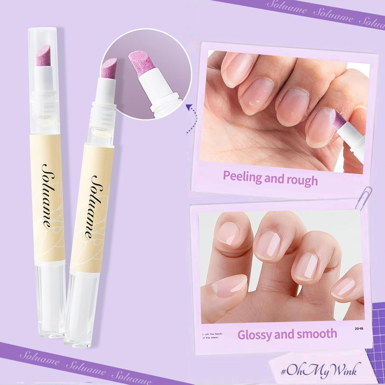 45° Ceric Cuticle Oil Pusher Pen -act Cuticle Oil Pen ntly