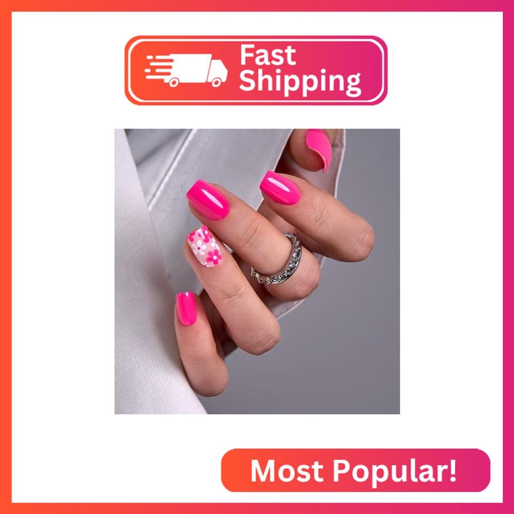 Curvlife Tip Press on Nails Acrylic Fake Nails with Design Full Cover False Nail