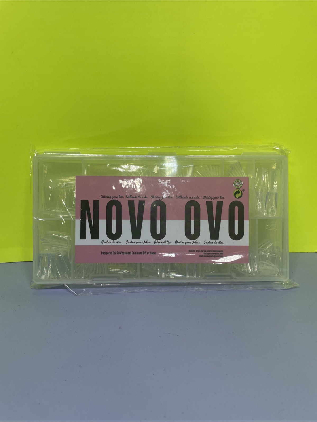 NOVO OVO Extra Thick Square Nail Tips NATURAL