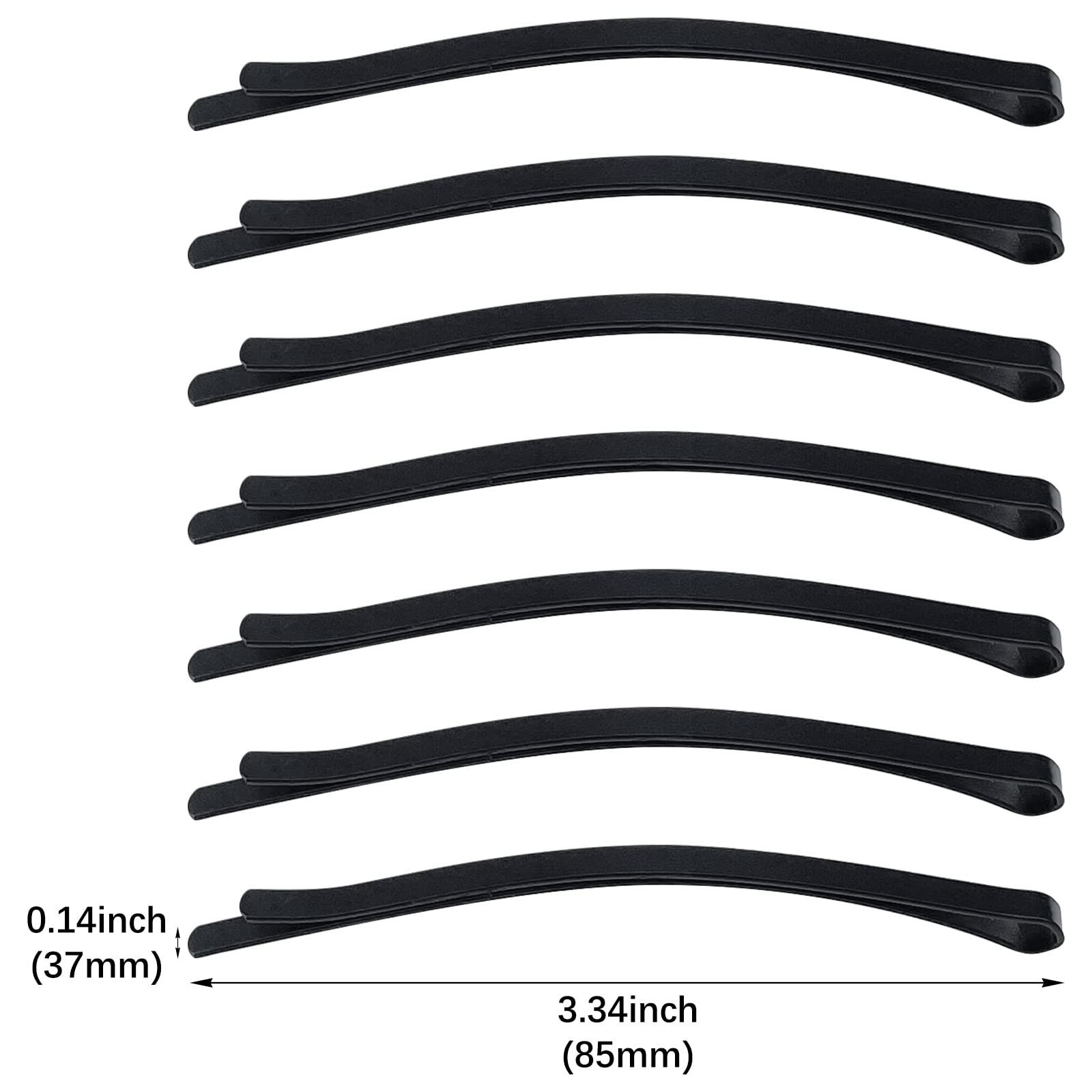 50 Black Jumbo Bobby Pins, 3.34 Inch Metal 1 Count (Pack of 50), 3.34″
