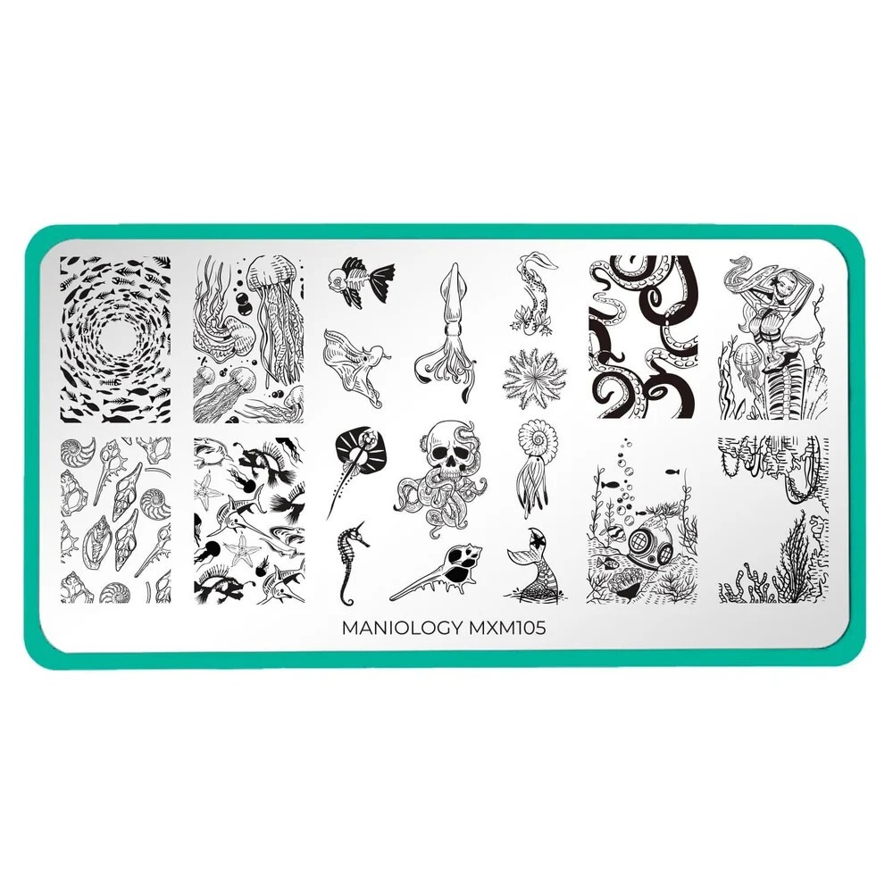 Maniology nail stamping plate MXM105 & 106 HTF
