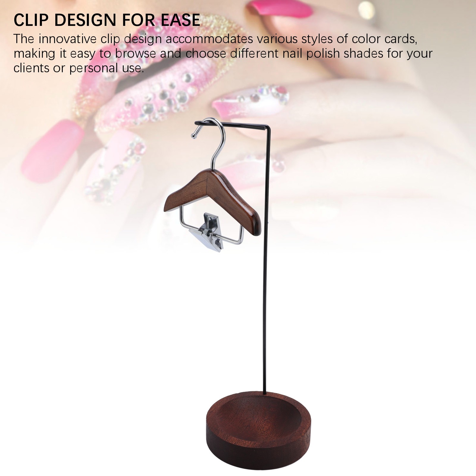 Nail Art Color Card Display Stand Elegant For Nail Studios Wood Easy To Use