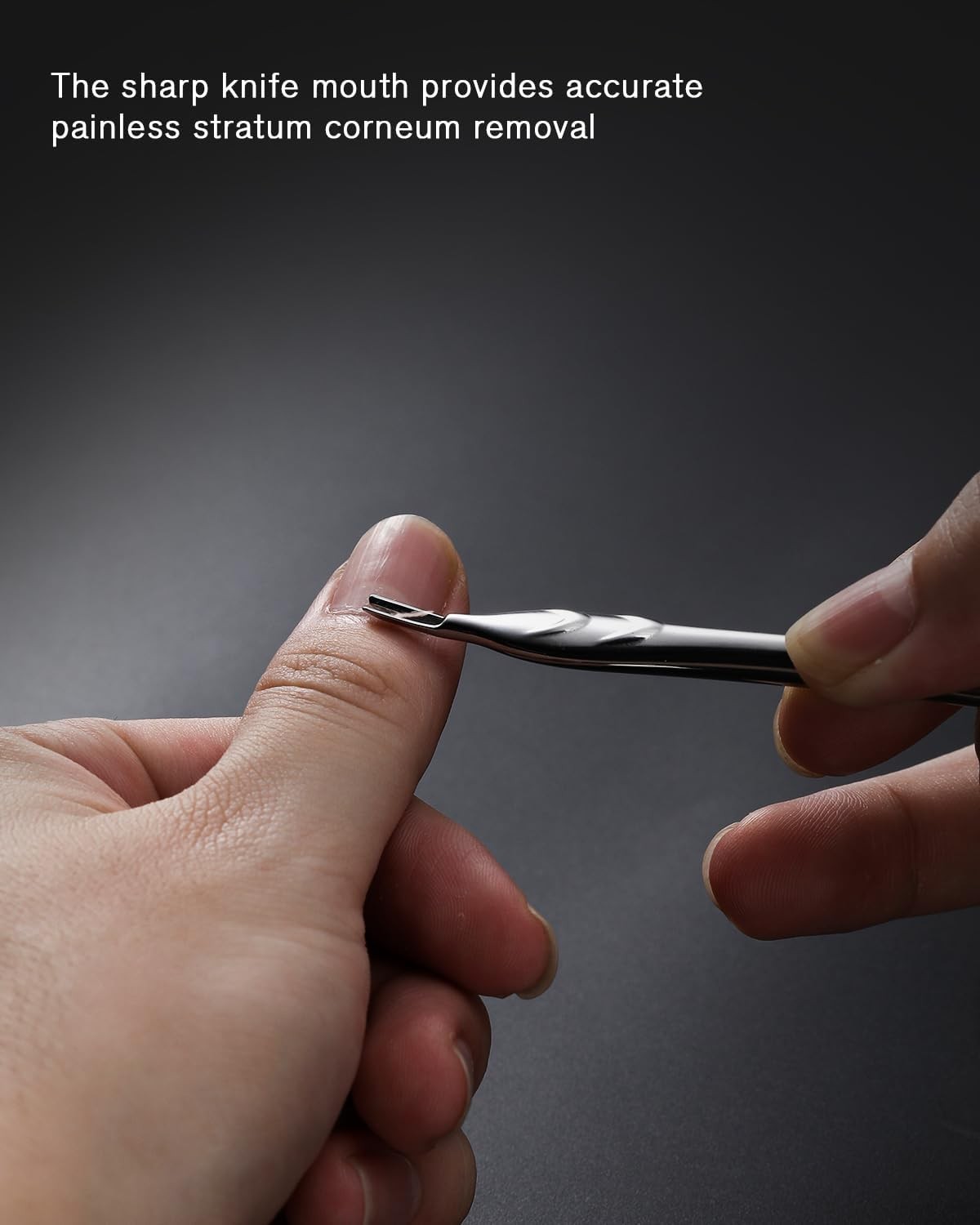 Cuticle Pusher with Fork, 2-in-1 Cuticle Trimmer Nail Care Tool,