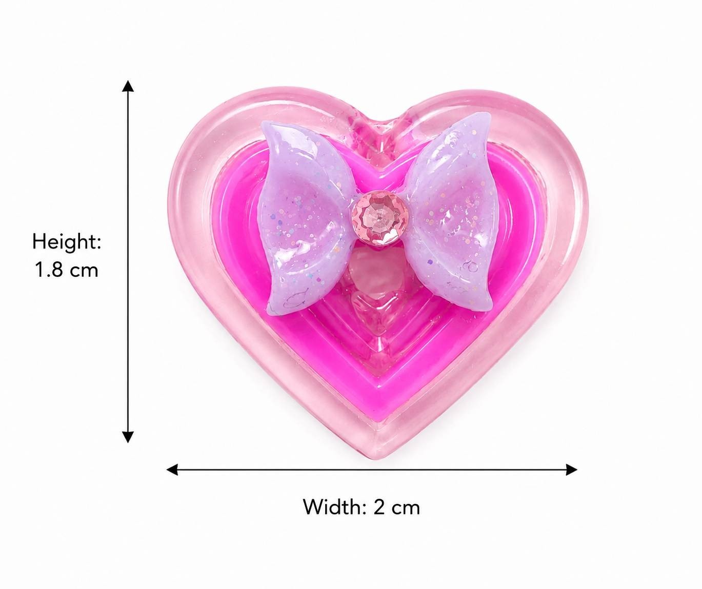 Japanese Handmade Kawaii Heart 3D Resin Nail Charms for Nail Art