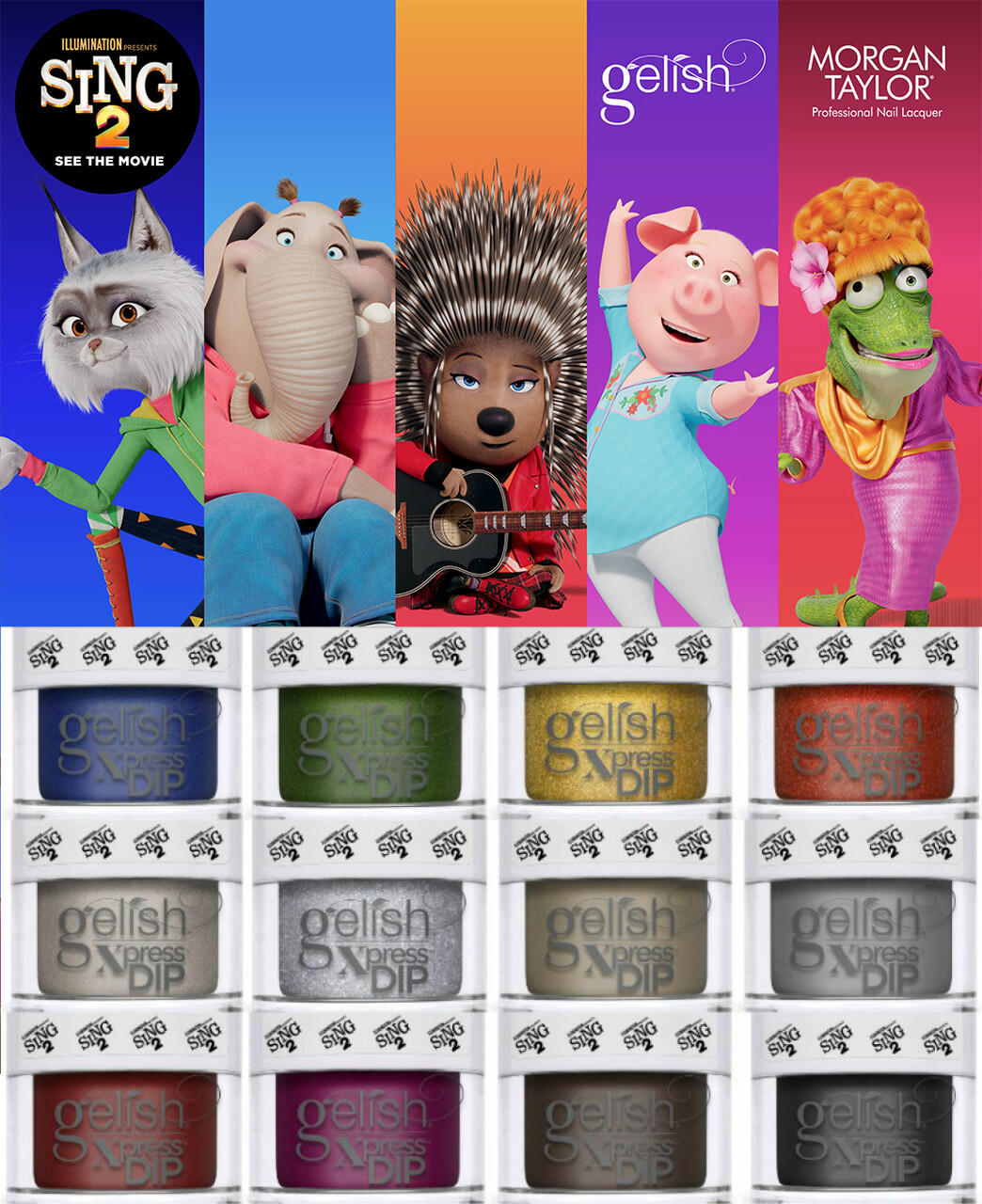 Harmony Gelish XPRESS DIP ILLUMINATION’S SING 2 Holiday 2021 Pick Any.5oz/1.5oz