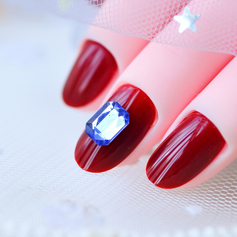20pcs 6x8mm Nail Art Shaped Rectangular Flat Bottom Glass Rhinestone