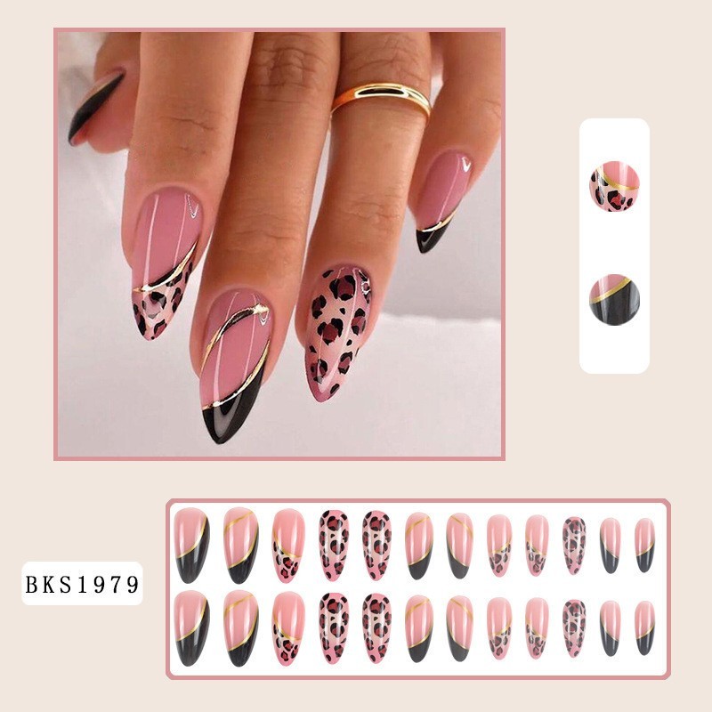 Almond Mid-Length Multi-colored Press-On Nails