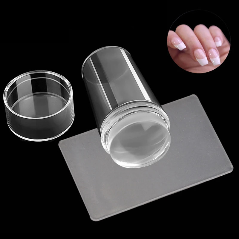Nails Art Stamping Plates Kit French Manicure Design Plate Stamp Polish Stencil