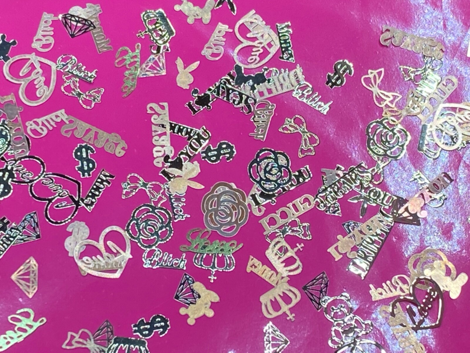 Gold 100 pc Nail Art Charm Decoration DIY