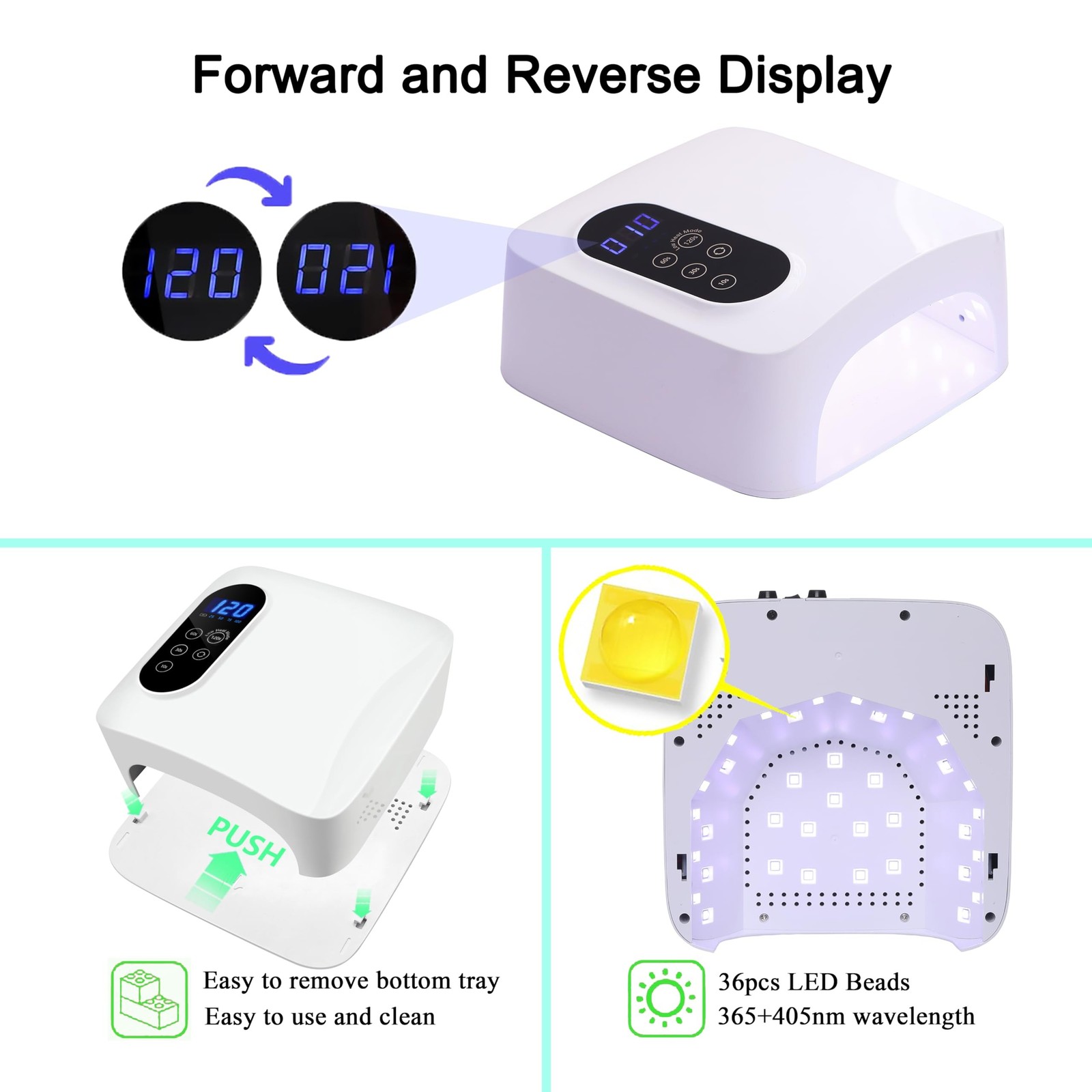 72W Cordless Led Nail Lamp, Rechargeable Nail Dryer, Portable Gel U… Fast Ship