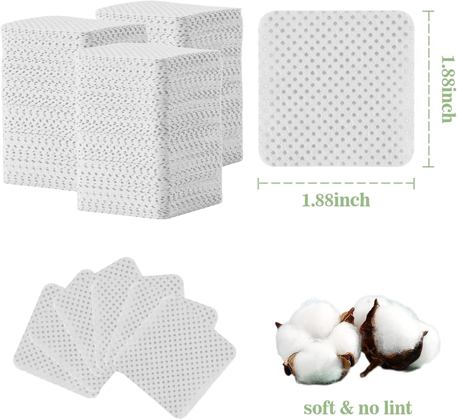 1200 Lint Nail Wipes – White Acetone Nail Polish Remover
