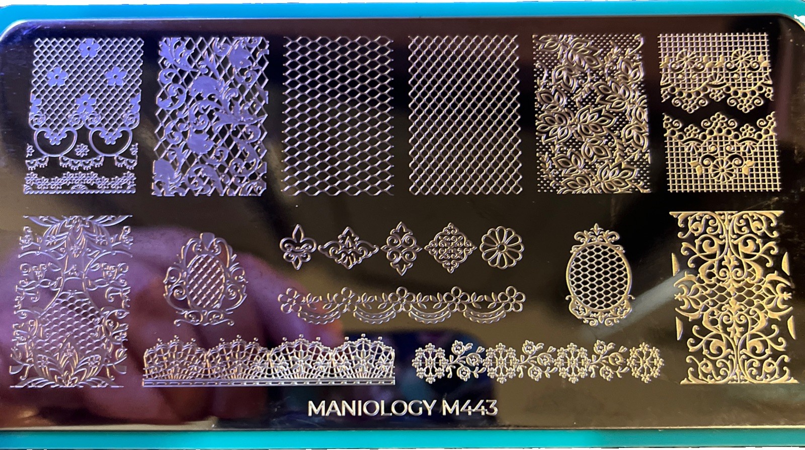Maniology Nail Stamping Plates Flowers And Lace M187, M443, M355