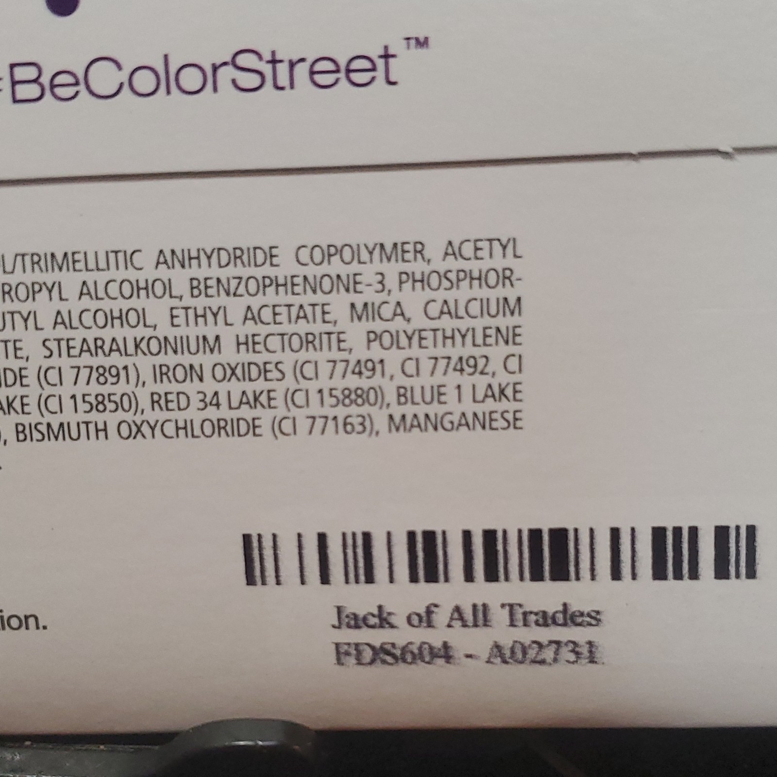 Color Street Rose Gold Black Glitter Nail Strips Easy Peel & Apply FDS604-A02731