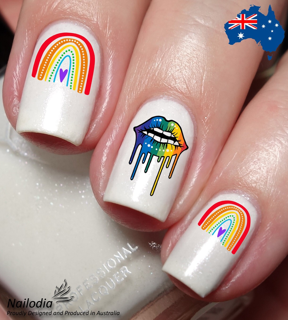 LGBT Rainbow Pride Nail Art Decal Sticker