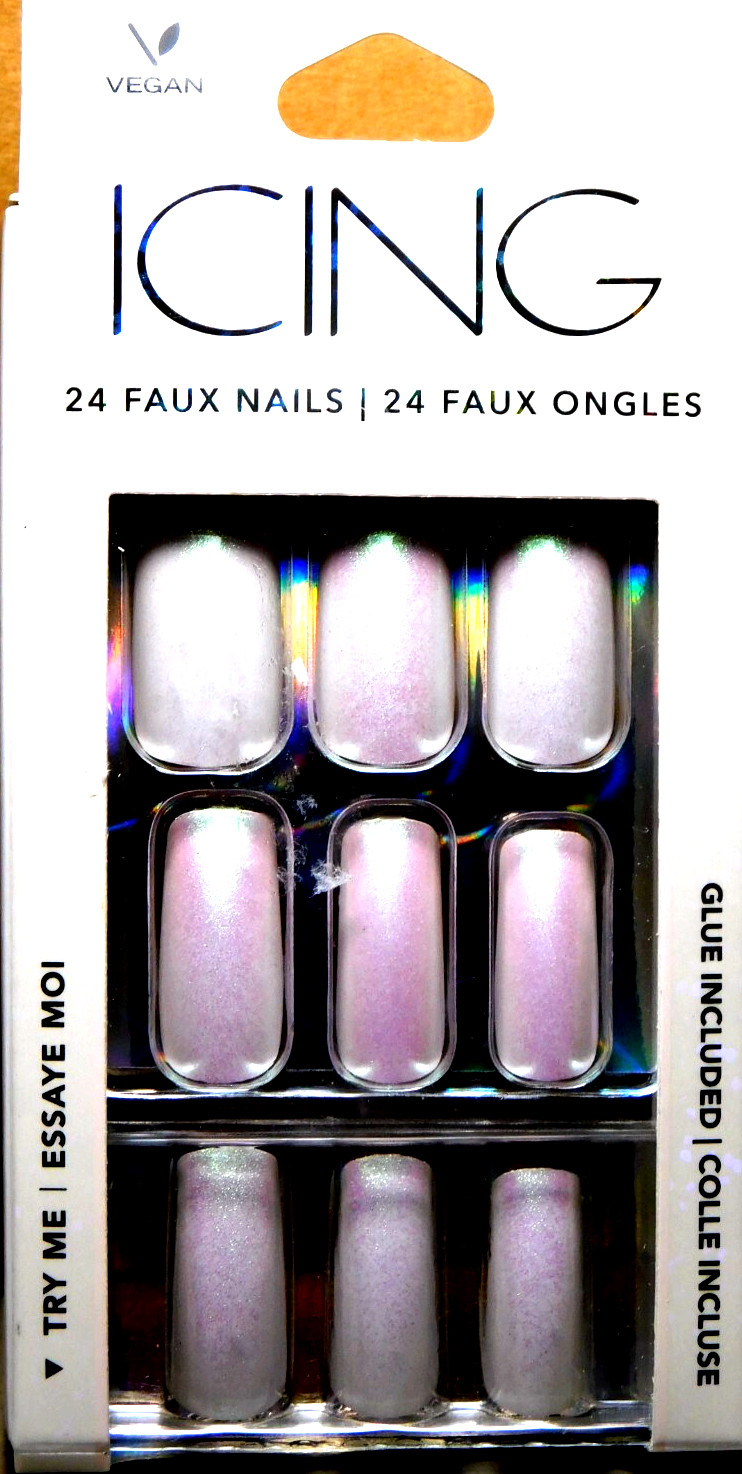 CBI Distributing Corp.~Icing 24 Faux Nails Vegan #AF.AM Baby Soft Light Pink