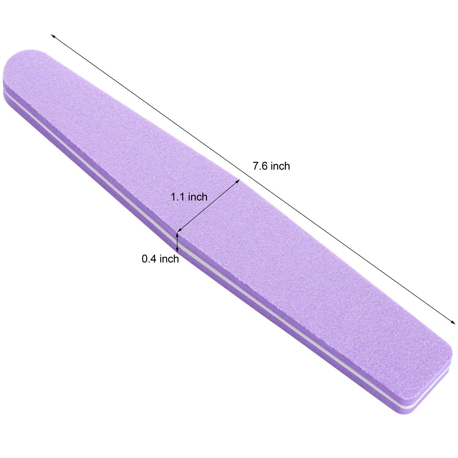 20Pcs Nail Block Buffer Files Sponge Washable Double Sided 100/180 Sanding Bu…