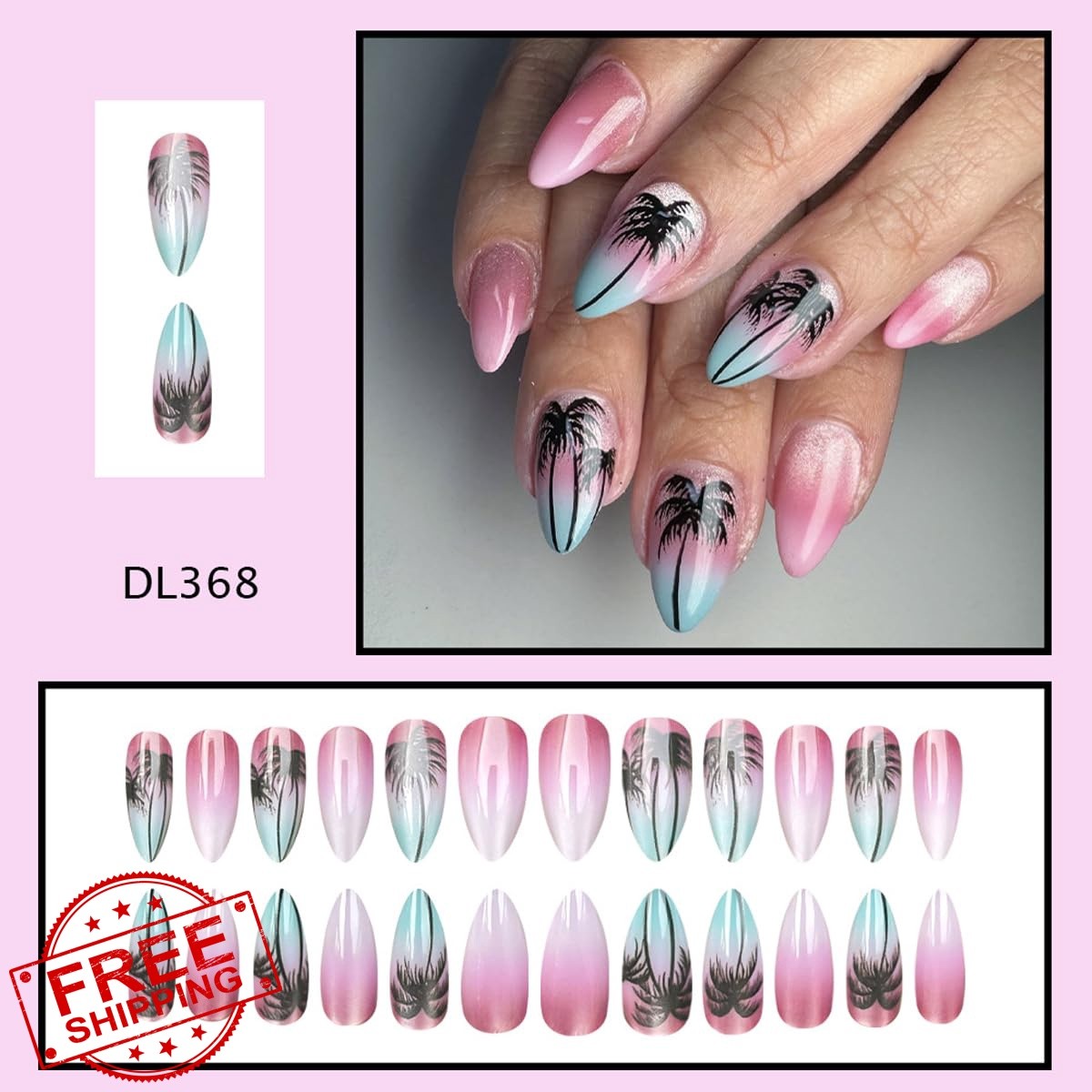 KASOICRA XJXR20 Coconut Tree Medium Nails