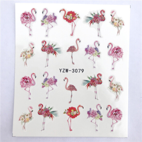 Multicolor Dolphin Flamingo PVC Nail Art Decoration Stickers #997-3079