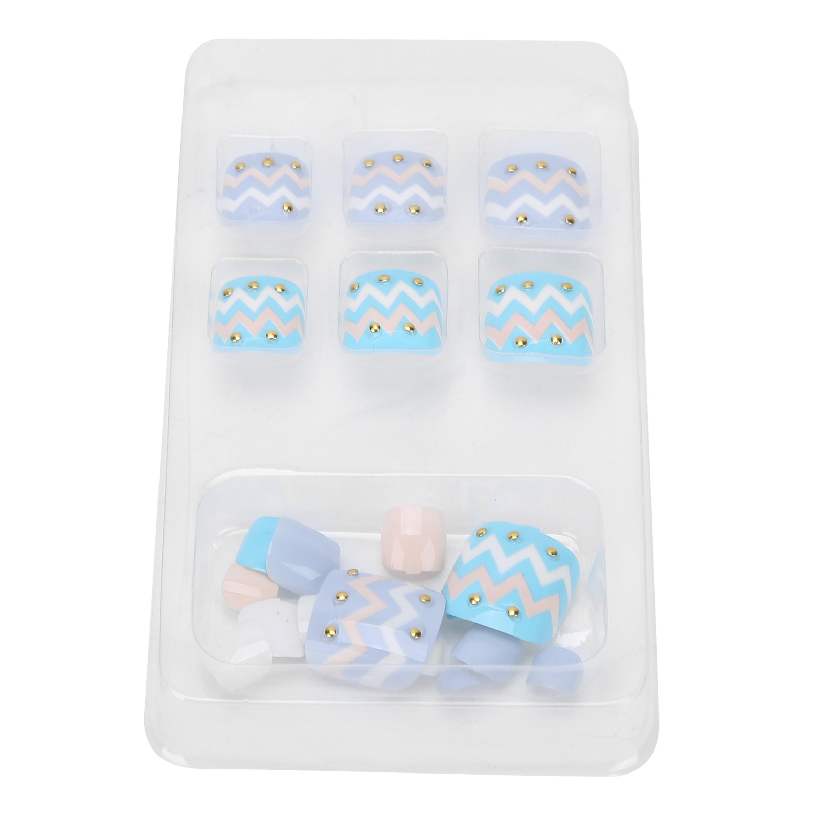 24pcs Fake Toe Nails Charming Design For Parties & Weddings Excellent