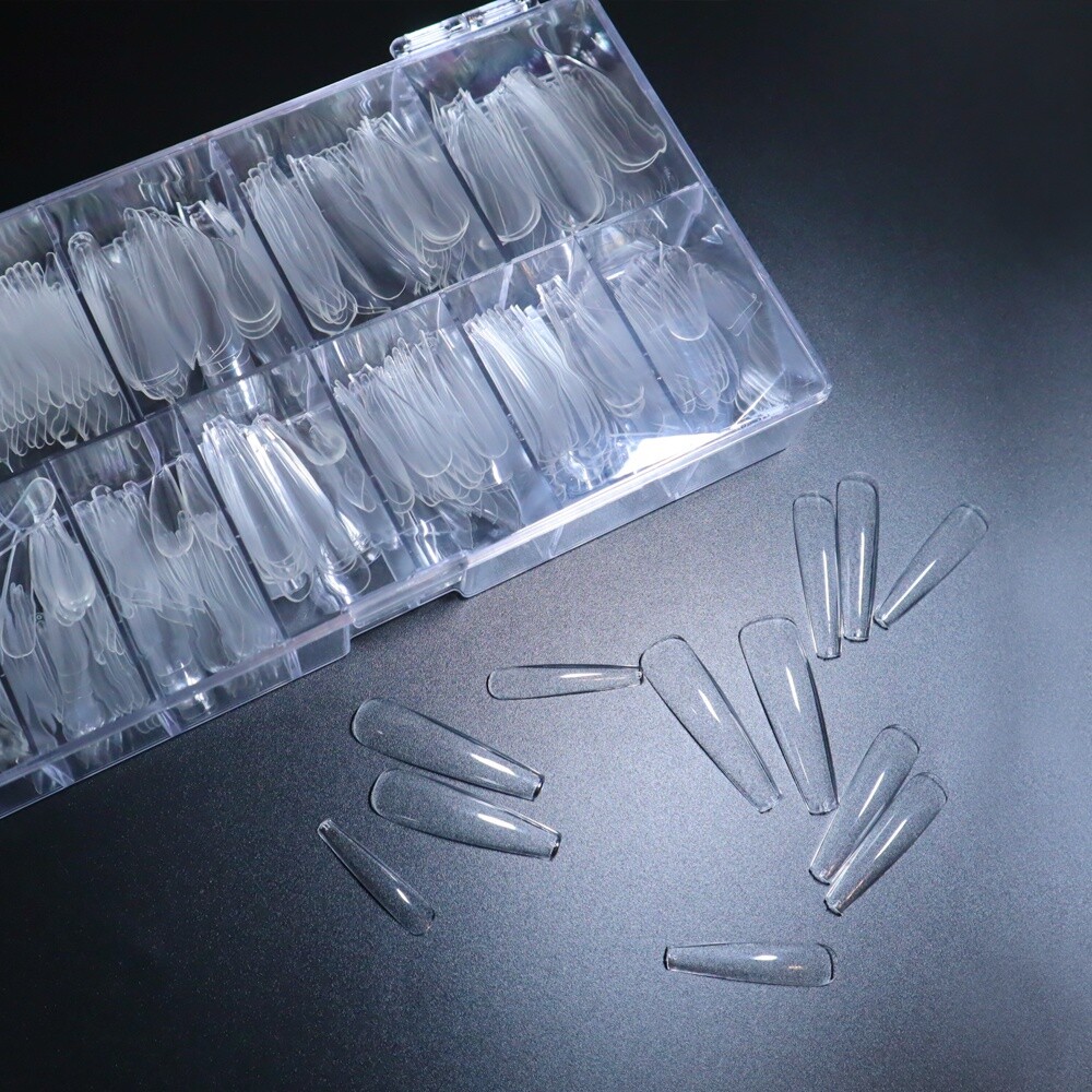 XXL Gel Full Cover Nail Coffin Shape 360 BOXED!!