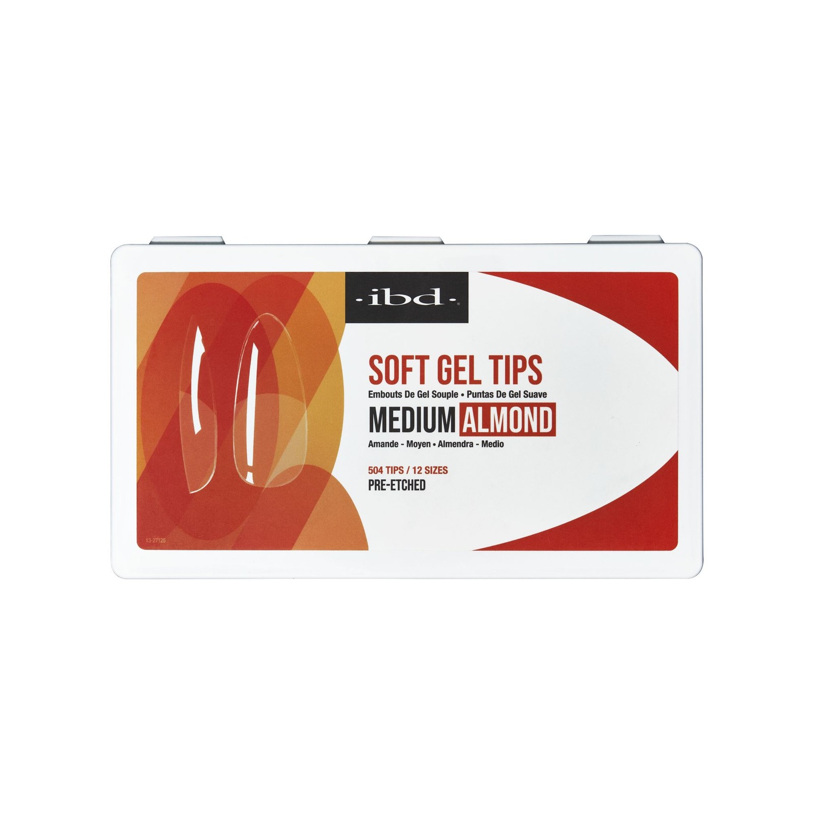 IBD Clear Soft Gel Tips – Medium Almond, 504 ct.
