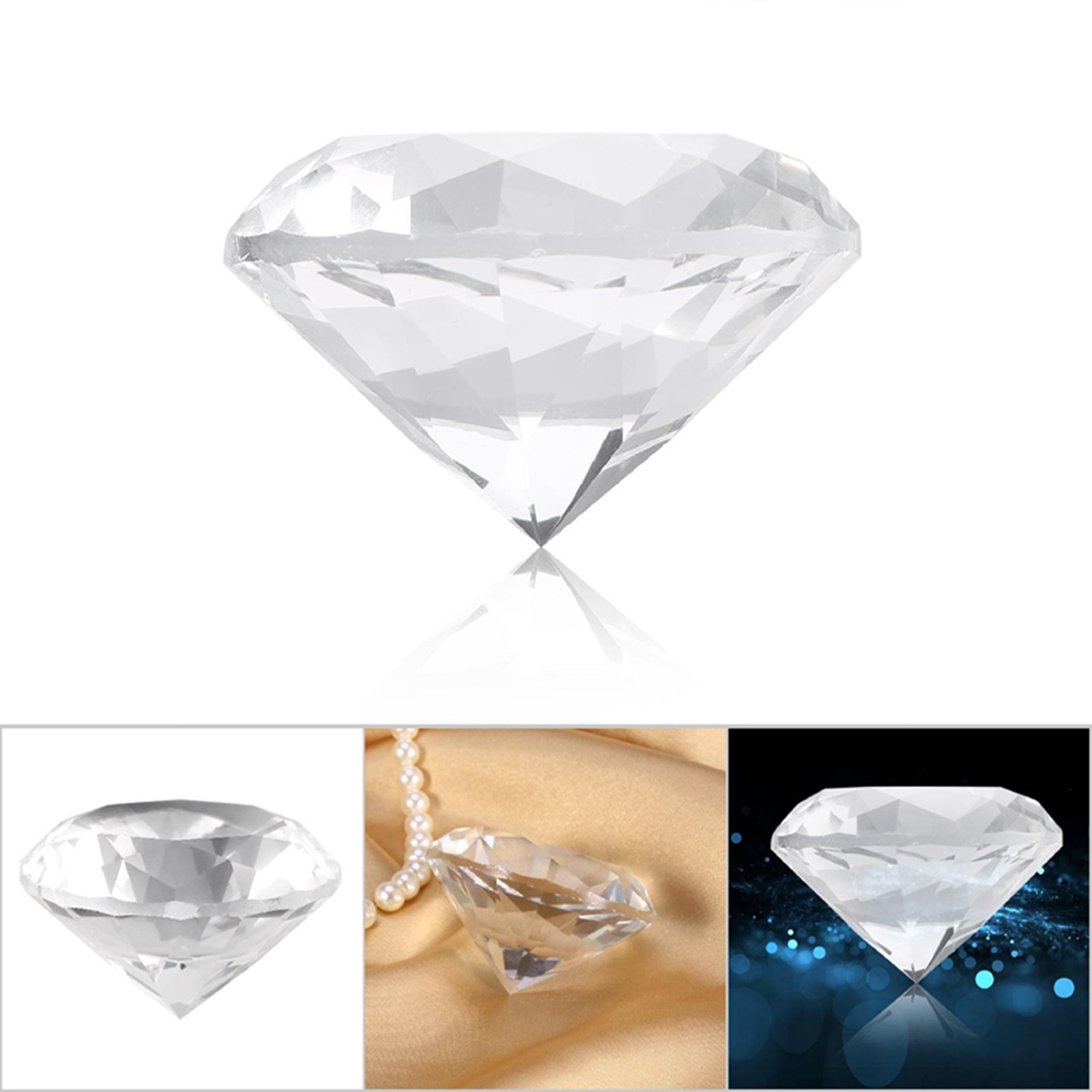 Glass Crystal Shiny Hand Model For Nail Art Display White Excellent