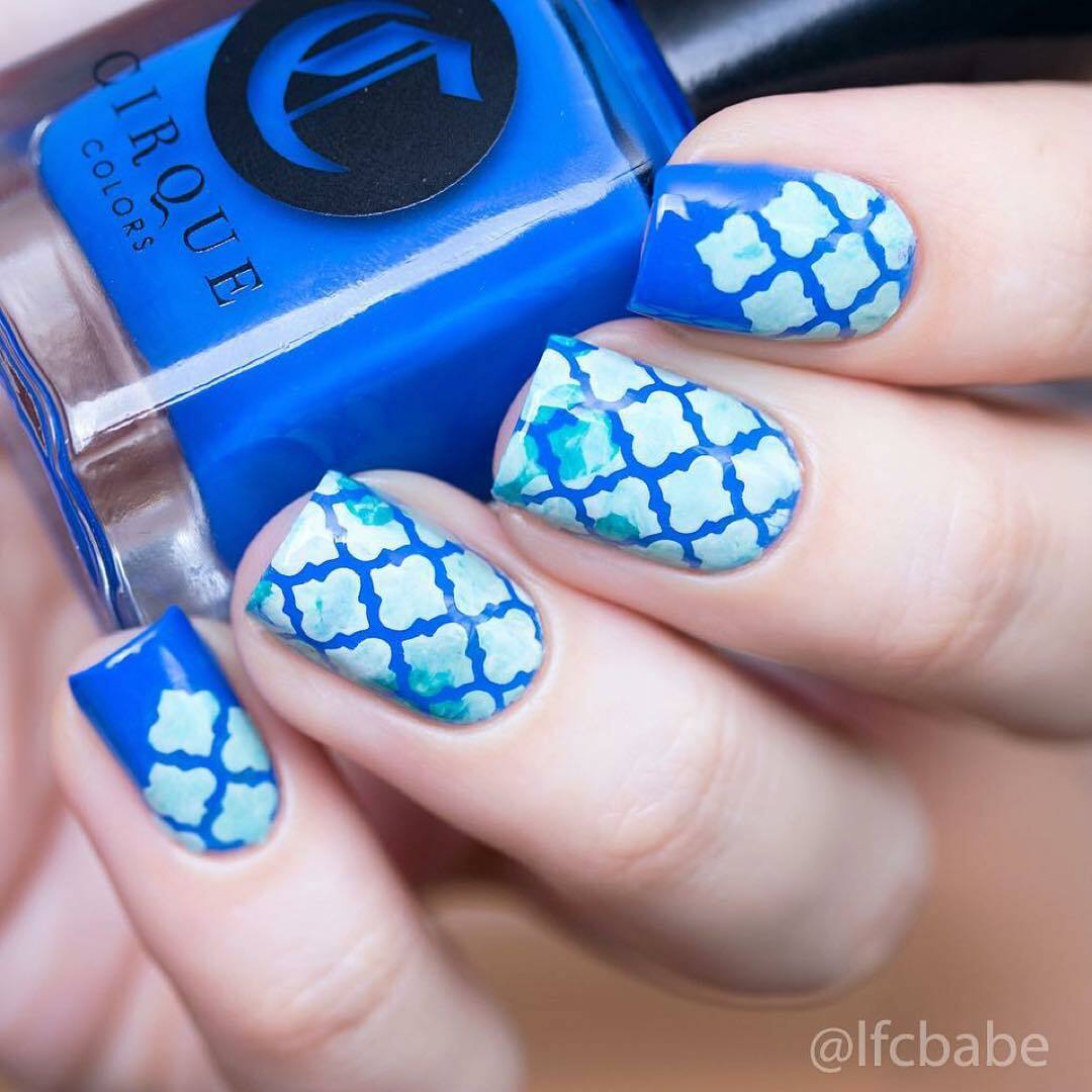 Moroccan stencils for nails, quatrefoil nail stickers, nail art, nail vinyls