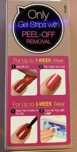 Lot of 10! Kiss Gel Nail Stickers. Polish Wrap 40 Gel Strips.Neutral Nails