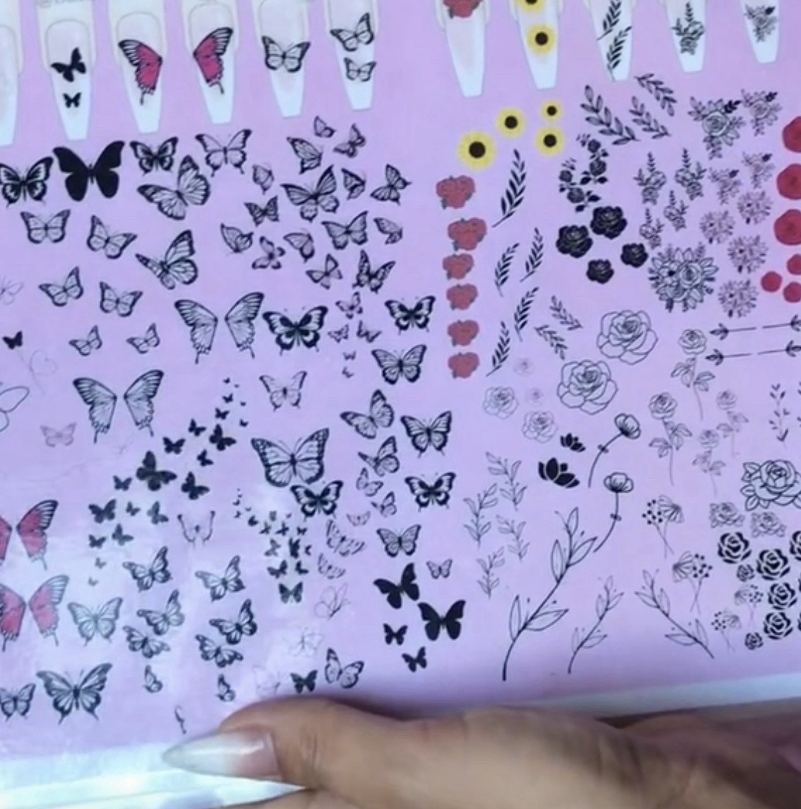 Gel Nail art Practice Mat Reusable decal sticker maker Nail design Worksheet