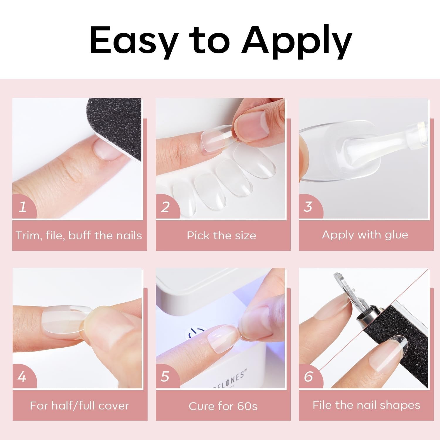 Pre-shaped Half Matte Extra Short Round Nails – 510 Pcs for DIY Beauty