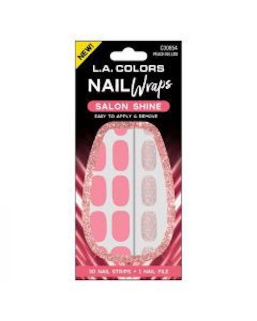 L.A. Colors Nail wraps salon sine Nail stickers C30854 peach bellini