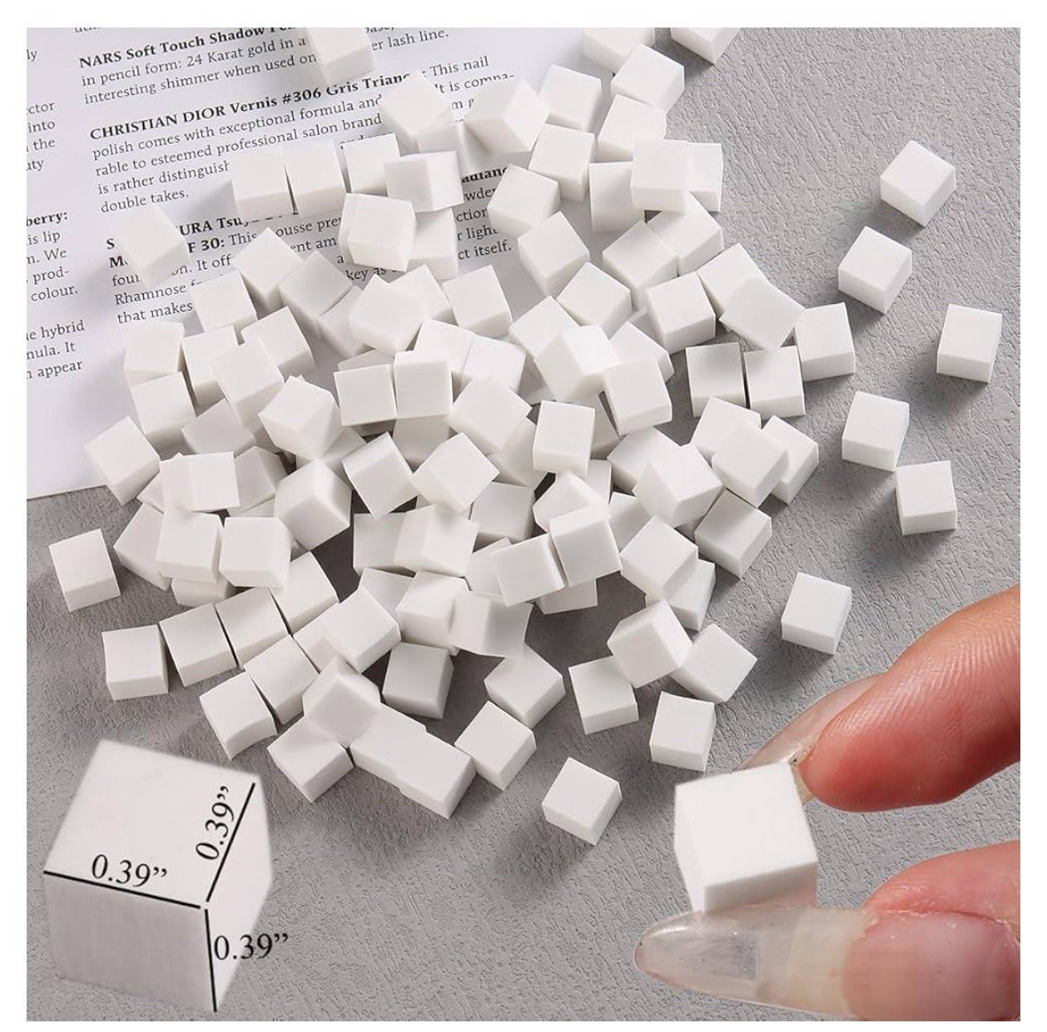 LOT OF 10 -1000 PCS Soft Sponges with Grabbing Pen for Ombre Nail Art with Brush