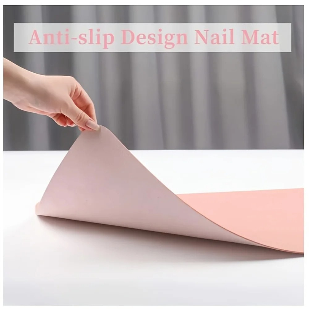 Foldable Nail Art Hand Rest Pad Table Mat Waterproof PU Leather Manicure Tool UK