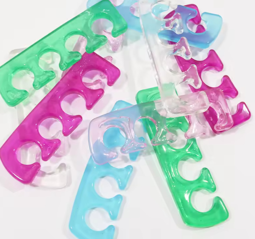 2Pcs Soft Silicone Finger Toe Separator Soft-Silicon Colorful Flexible Finger