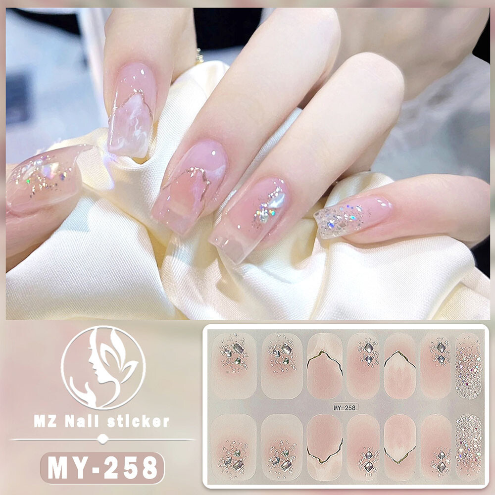 Full Size Nail Wraps Sticker Polish Manicure Art Self Stick Decor 3D Strips Lot!