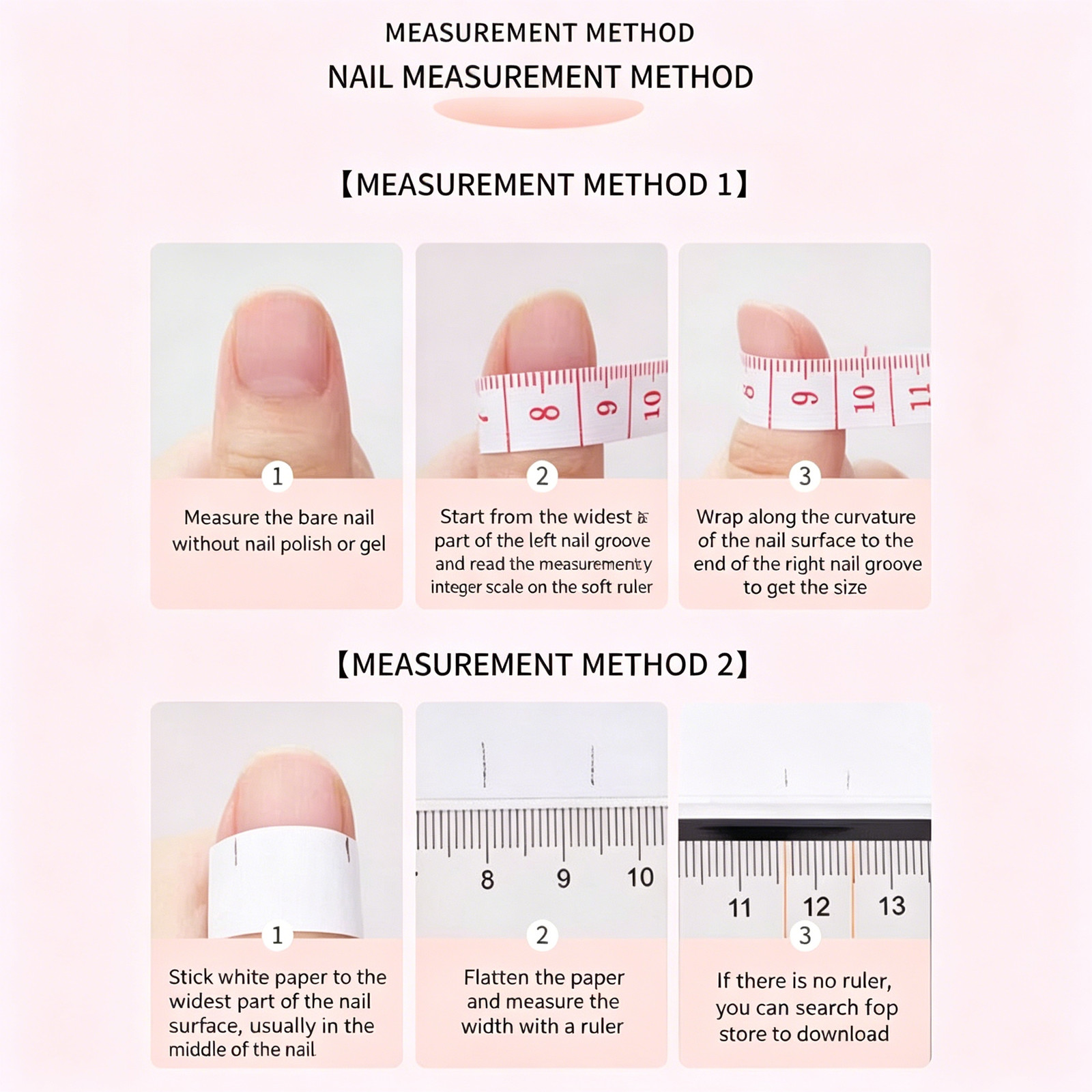Light Pink Blush Short Square Press-On Nails Korean Style Fresh Girly Gentle Pur
