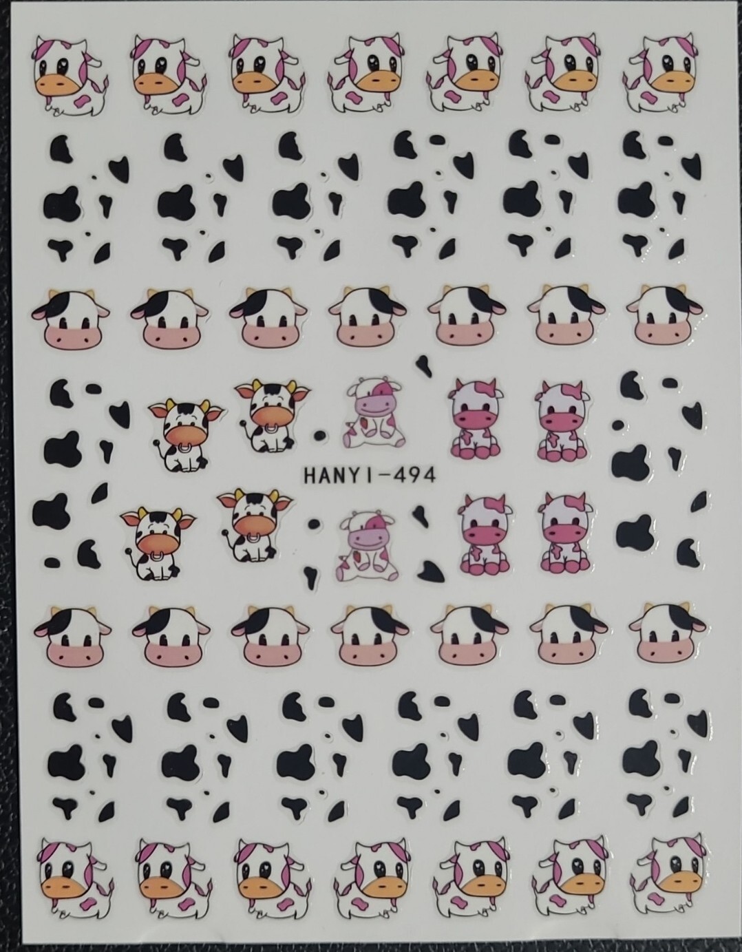 Cow Print Nail Art Stickers