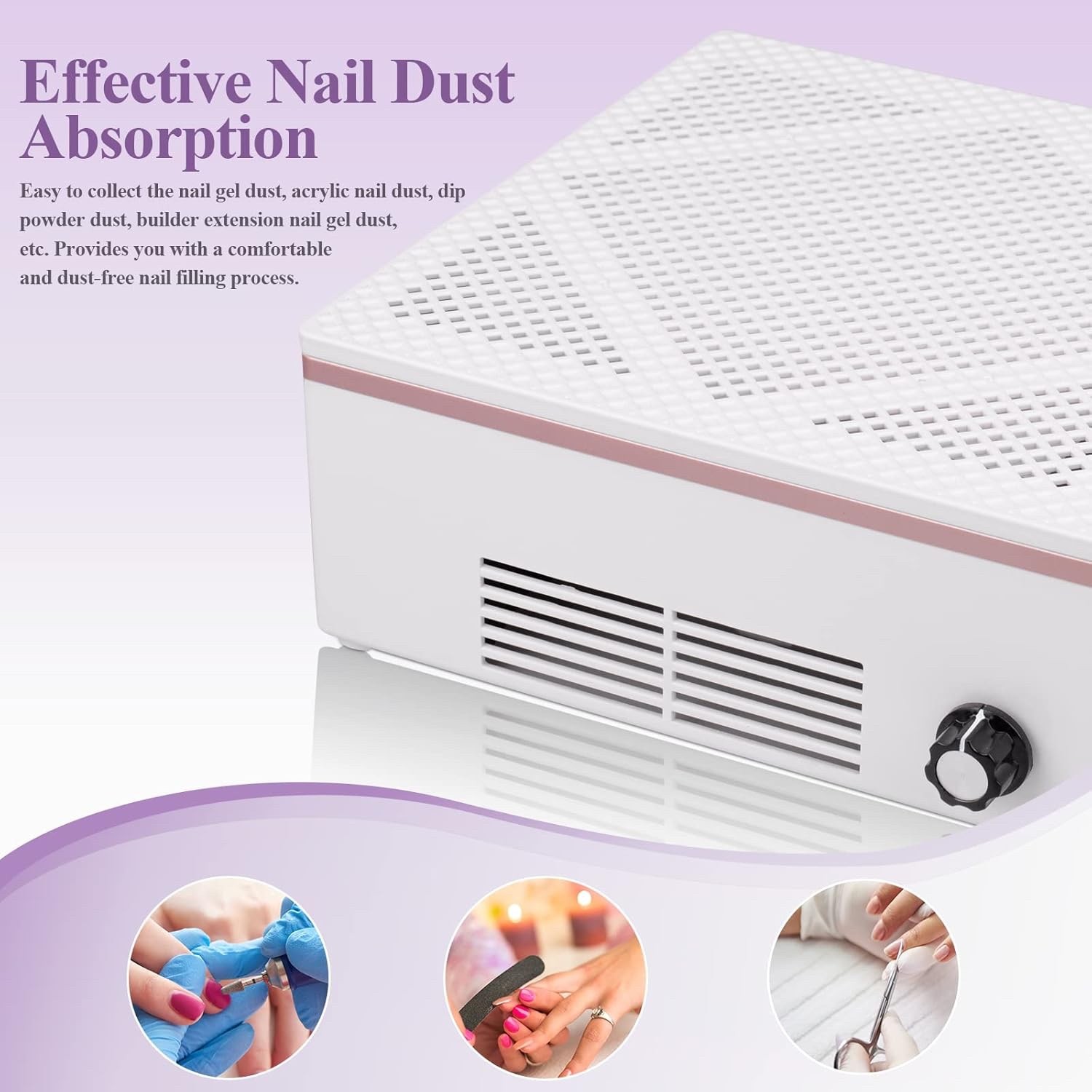 SAVILAND PROFESSIONAL Nail Dust Collector 60W Motor, Reusable Filter NEW IN BOX