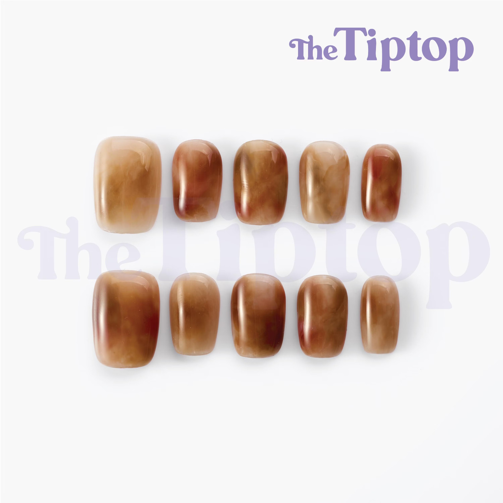 Amber Clay Press On Nails | Short Press On Nails | Reusable Nails | M30