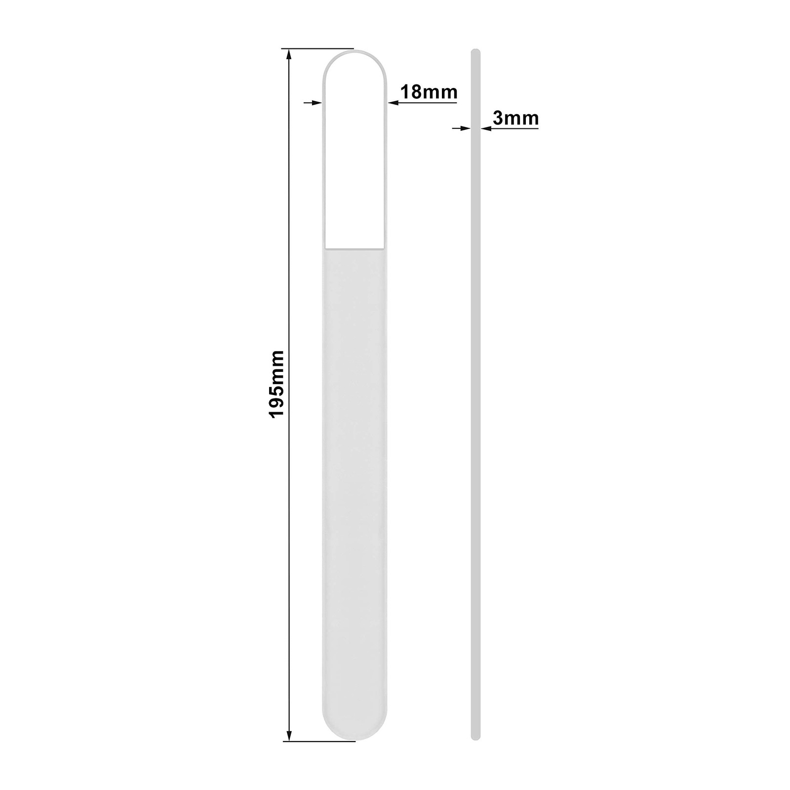 Mont Bleu Large Professional Glass Nail File – Genuine Czech Tempered Glass -…