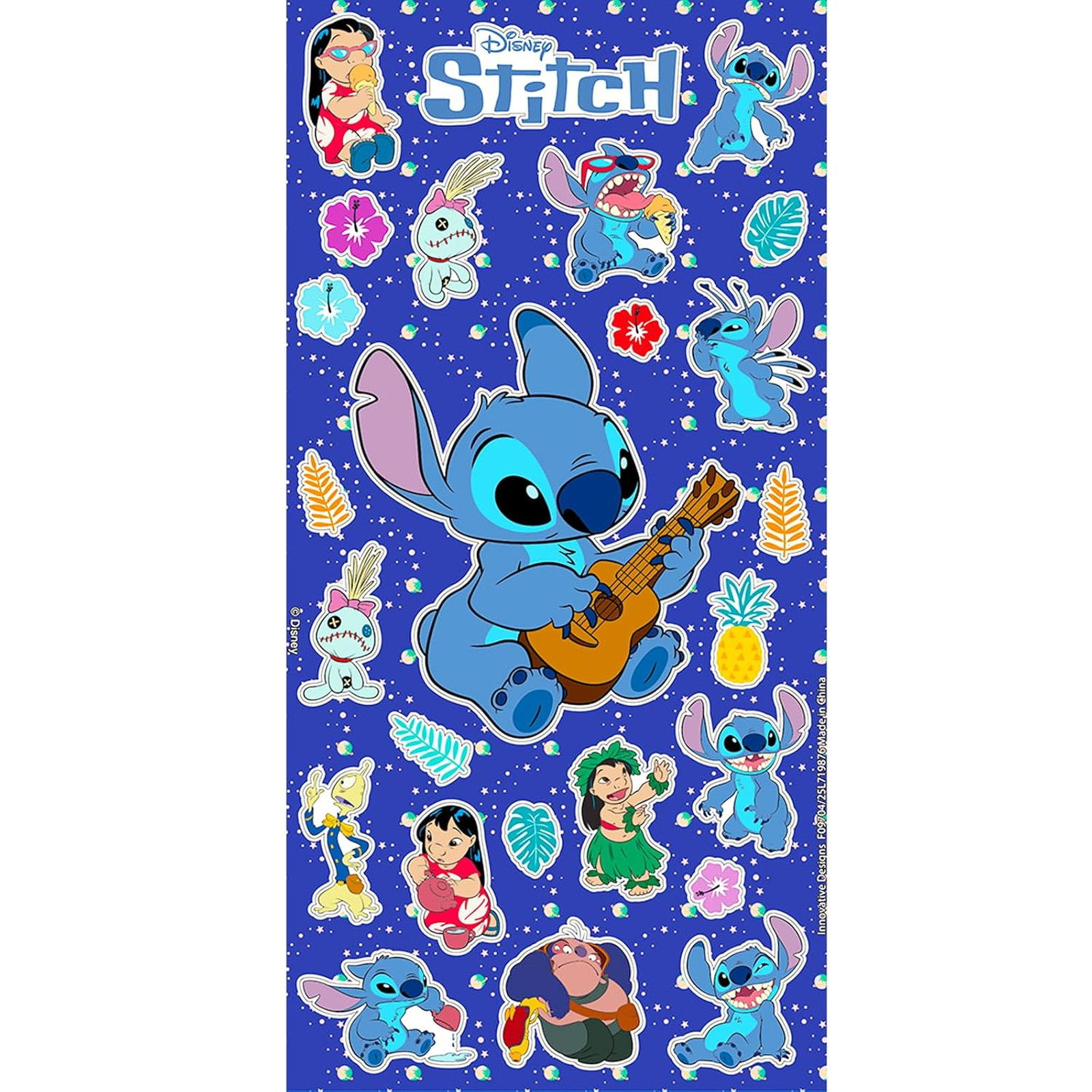 Stitch Nail Art Stickers Set with 36 Press-On Nails Kids Kids, Birthday