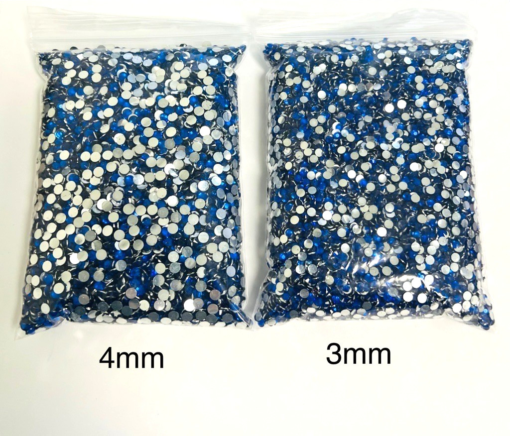 Royal Blue Crystal Rhinestones Flat Back Round Jewelry Crafting Gems Multipack