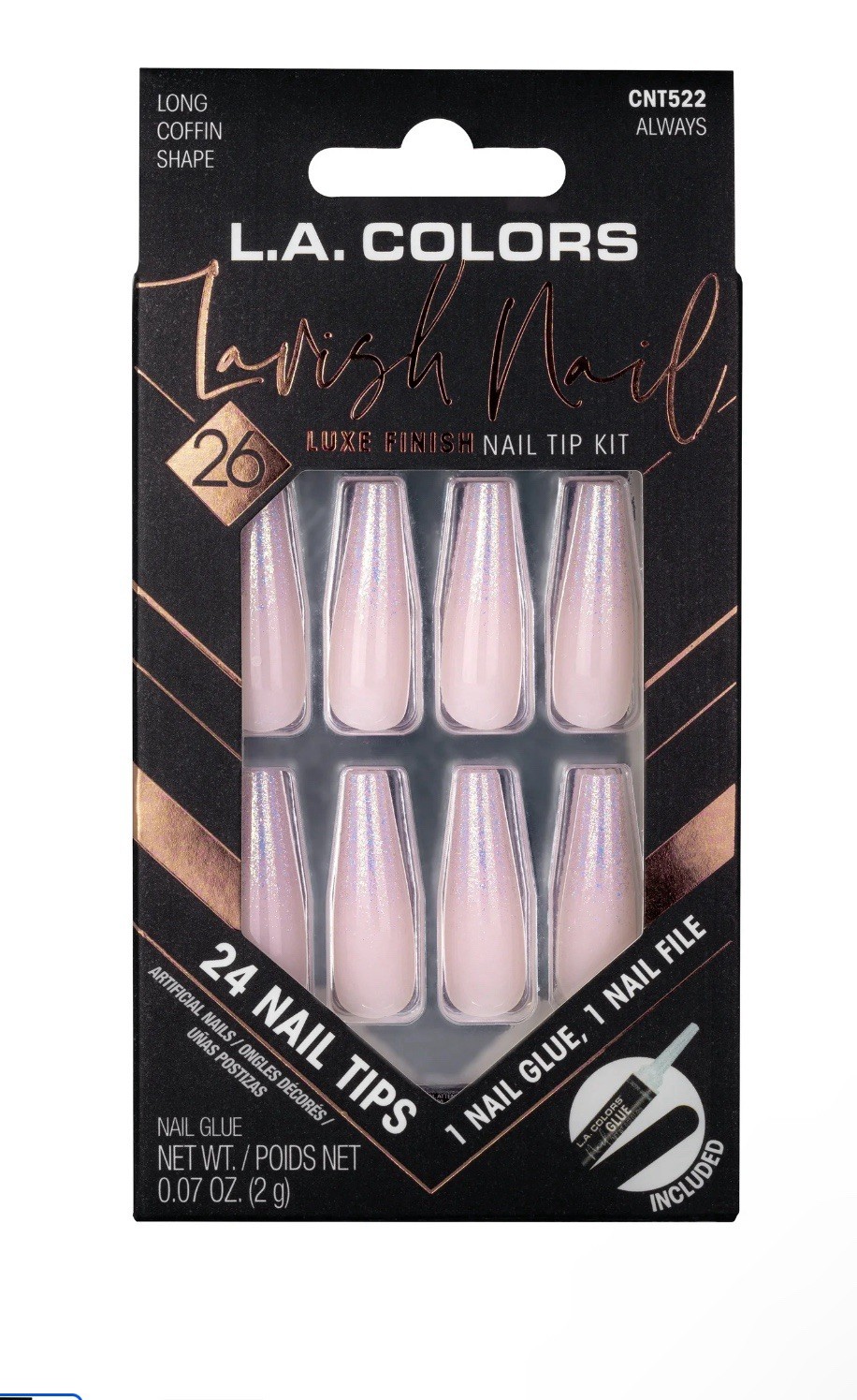 Lavish Nail Tips, Nail Better Times, 26 Pieces