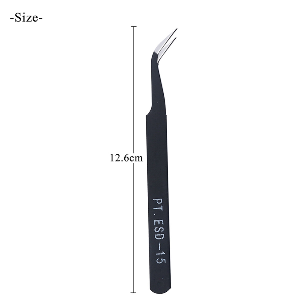 Curved Eyelash Tweezer Nail Art Rhinestone Acrylic Gem Picking Makeup Tool Women